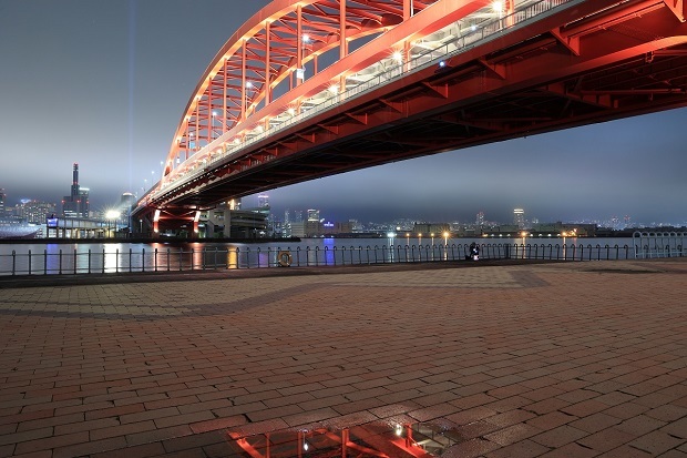 神戸大橋　ライトアップ