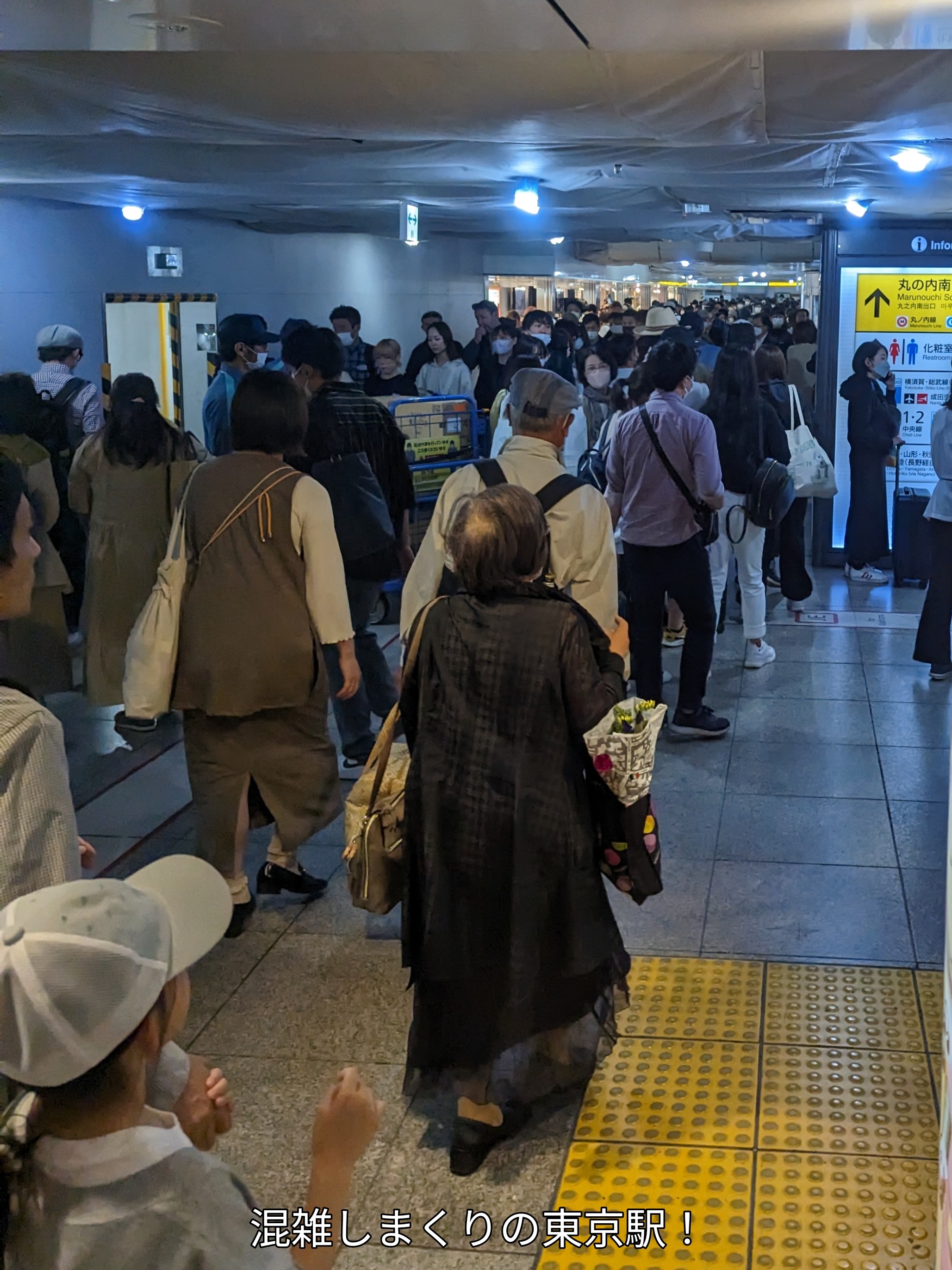混雑しまくりの東京駅